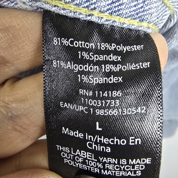 NWT Frye Men's Light Wash Denim Shirt Long Sleeve Metal Buttons Size L Casual - Picture 7 of 14